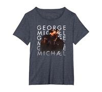 George Michael - Faith T-Shirt, Women's Plus, Heather Blue, 5X