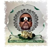 George Michael Freedom Photo Glass Round Plaque Gift Limited Edition