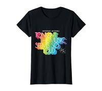 George Michael Tonight The Music Retro Rainbow (Light) T-Shirt, Women, Black, Medium