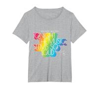 George Michael Tonight The Music Retro Rainbow (Light) T-Shirt, Women's Plus, Heather Grey, 2X