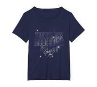 George Michael Tonight The Music Sparkled T-Shirt, Women's Plus, Navy Blue, 4X