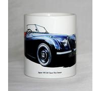 George Morgan Illustration Classic Car Mug. Jaguar XK120 Open Two Seater