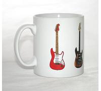 George Morgan Illustration Guitar Mug. 5 Famous Fender Guitars #1