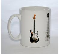 George Morgan Illustration Jimi Hendrix Guitar Mug. 5 Famous Guitars