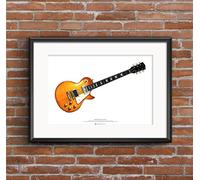 George Morgan Illustration Jimmy Page's 1959 Gibson Les Paul #1 guitar ART POSTER A2 size