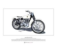 George Morgan Illustration Sammy Miller's Ariel HT5 Trials Bike GOV132 Ltd Edition Fine Art Print A3 size
