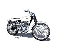 George Morgan Illustration Sammy Miller's Ariel HT5 trials bike GOV132 POSTER PRINT A1 size