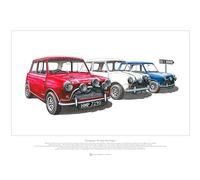 George Morgan Illustration The Italian Job - ART POSTER A2 size