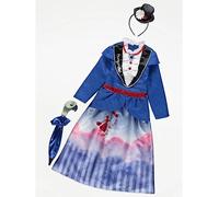 George Officially Licensed Mary Poppins fancy dress Costume with Headband Hat and Mock Umbrella [3-4]