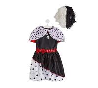 George Officially Licensed Villains Cruella DeVille Costume with Wig Age 9-10
