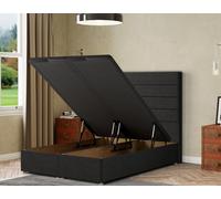 George Ottoman Bed Floor Standing - Linen Eleganza Home Black Small Double