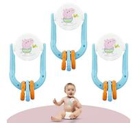 George Pig Baby Rattle Set 3Pack - Newborn Baby Rattle Sensory Teether Toys, Refrigerator Safe Soothing Teether for Toddler 3+ Month Infant Boys Girls Gift