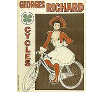 George Richard Cycles Paris Fahrrad Vintage Werbung Kunstdruck Leinwand Premium Wanddekoration Poster Wandbild