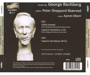 GEORGE ROCHBERG: CAPRICE VARIATIONS; VIOLIN SONATA NEW CD