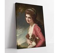George Romney Lady Hamilton Canvas Wall Art Print Picture - 12 inch wide x 18 inch high (Frame Depth 30mm)