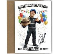 George Russel Autograph Birthday Card Formula One Racing Driver Inspired Design Motorsport Celebration Funny Greeting Card for Dad Son Brother Uncle Friend no2076