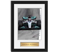 George Russell 2022 Car Poster Signed Photo Display Mount A4 for Racing Fans Framed