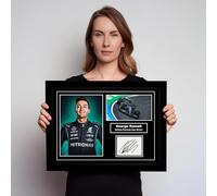 George Russell British Racing Driver Signed Photo Print, Mercedes Petronas Team, Memorabilia (A3 Unframed)