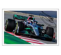 George Russell F1 Formula One Signed 12x8 Inch Photo Print With Pre Printed Signature Autograph Gift Wall Art, Motor Racing Artwork