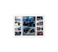 George Russell Formula 1 Driver Signed Poster Print - Limited Edition Autograph Fan Gift - Collectible Memorabilia F1 Car Racing, Mercedes Formula One Collage Wall Art (A4 Unframed)