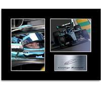 George Russell Racing Driver 2025 Poster Signed Photo Print Mount A4 Gift For Racing Fans