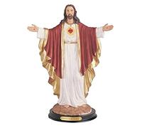 George S. Chen Imports Jesus Holy Figurine Religious Decor (Red-White, 12-INCH)