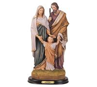 StealStreet George S. Chen Imports SS-G-212.07 Holy Family Jesus Mary Joseph Religious Figurine Decoration, 12", Resin, Brown, Beige, Green