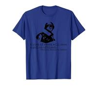 George S. Patton Quote WW2 General Patton T-Shirt, Men, Royal Blue, Medium