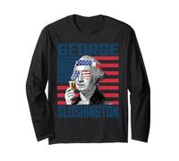 George Sloshington Patriotic George Washington Drinking Long Sleeve T-Shirt