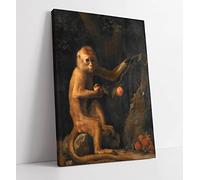 George Stubbs A Monkey Canvas Wall Art Print Picture - 24 inch wide x 36 inch high (Frame Depth 30mm)