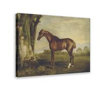 George Stubbs-Antinoüs, A Chestnut Racehorse, in A Landscape Canvas Poster Wall Art Decor Print Picture Paintings for Living Room Bedroom Decoration Frame-style 24x36inch(60x90cm)