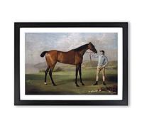 George Stubbs Molly Long Legs Horse with her Jockey Framed Print A2 Black