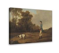 George Stubbs-Portrait of A Gentleman, Full-length, Preparing to Shoot Canvas Poster Wall Art Decor Print Picture Paintings for Living Room Bedroom Decoration Frame-style 12x18inch(30x45cm)