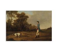 George Stubbs-Portrait of A Gentleman, Full-length, Preparing to Shoot Canvas Poster Wall Art Decor Print Picture Paintings for Living Room Bedroom Decoration Unframe-style 16x24inch(40x60cm)