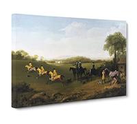 George Stubbs Racehorses Exercising Canvas Print | Gallery Wrapped 30mm Frame Wall Art | 20x14 inches | Ready to Hang | Classic Picture | Living Room Bedroom Lounge Office