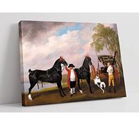 George Stubbs The Prince of Wales's Phaeton Canvas Wall Art Picture Print - 36 inch wide x 24 inch high (Frame Depth 30mm)
