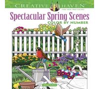 George Toufexis Creative Haven Spectacular Spring Scenes Color by Number Book George Toufexis Multicolor