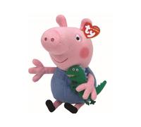(George) TY Peppa Pig Characters Plush Soft Toy - Beanie Babies