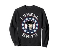 George Washington 1776 I Smell Brits Funny USA England Humor Sweatshirt