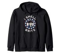 George Washington 1776 I Smell Brits Funny USA England Humor Zip Hoodie