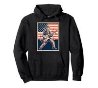George Washington American Flag USA Guitarist Pullover Hoodie