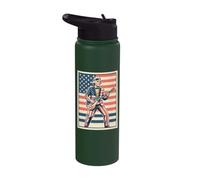 George Washington American Guitar Player Guitarist Stainless Steel Insulated Water Bottle