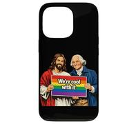 George Washington And Jesus Funny History We re cool with it Case for iPhone 13 Pro