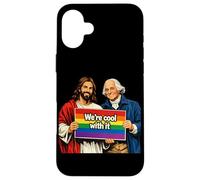 George Washington And Jesus Funny History We re cool with it Case for iPhone 16 Plus