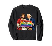 George Washington And Jesus Funny History We re cool with it Sweatshirt