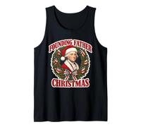 George Washington Christmas Founding Father 1776 Holiday Tank Top