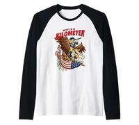 George Washington Eagle WTF Kilometer Patriot USA Raglan Baseball Tee