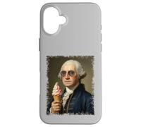 George Washington Eating Ice Cream Case for iPhone 16 Plus