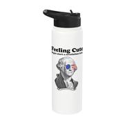 George Washington Feeling Cute Might Start a Revolution Stainless Steel Insulated Water Bottle