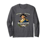 George Washington First in War Peace Founding Father Long Sleeve T-Shirt